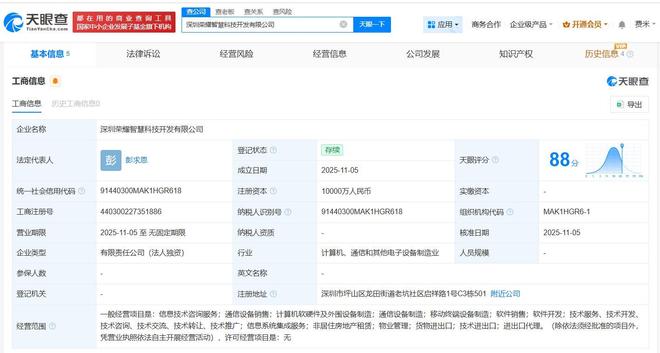 榮耀新動作 1億元成立智慧科技開發公司，加碼軟硬件布局